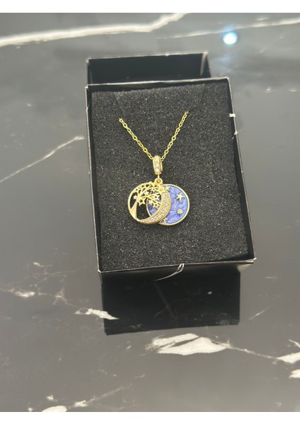 Hayat Ağacı Gece Çelik Kolye