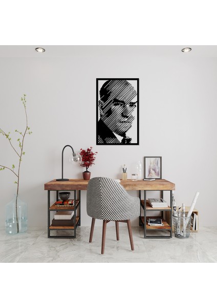Atatürk Portresi Metal Duvar Tablosu, Ev & Ofis Dekoru