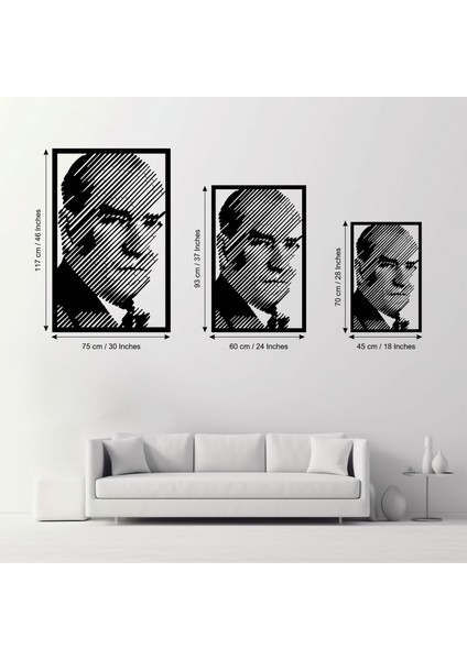 Atatürk Portresi Metal Duvar Tablosu, Ev & Ofis Dekoru modelleri