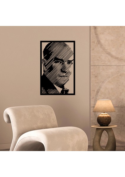 Atatürk Portresi Metal Duvar Tablosu, Ev & Ofis Dekoru