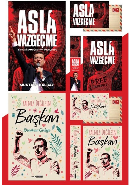 Asla Vazgeçme ve Yalnız Değilsin Başkan - Poster - Kartpostal - Ayraç