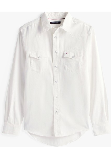 Denım Shırt Gmd Erkek Beyaz Gömlek MW0MW40684YBL indirimleri