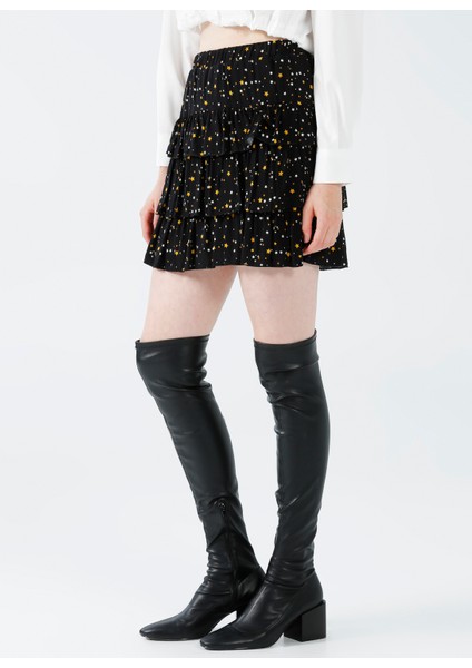 Lastikli Bel Siyah Kadın Etek K-GAMBIA22 modelleri