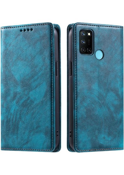Realme C17 Koruyucu Manyetik Kart Yuvaları Tutucu Pu Deri Için Flip Case (Yurt Dışından)