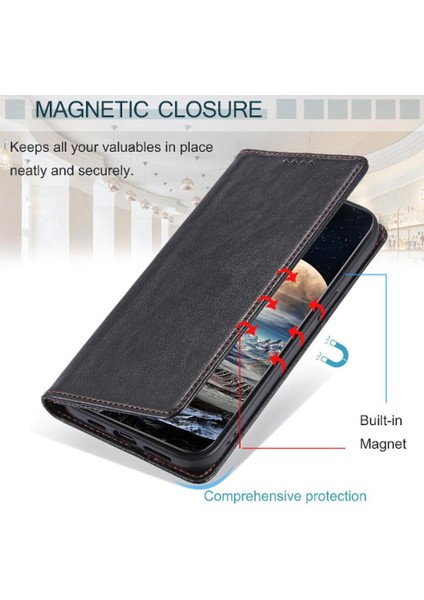 Realme C17 Koruyucu Manyetik Kart Yuvaları Tutucu Pu Deri Için Flip Case (Yurt Dışından)