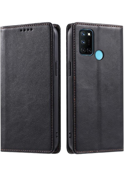 Realme C17 Koruyucu Manyetik Kart Yuvaları Tutucu Pu Deri Için Flip Case (Yurt Dışından)