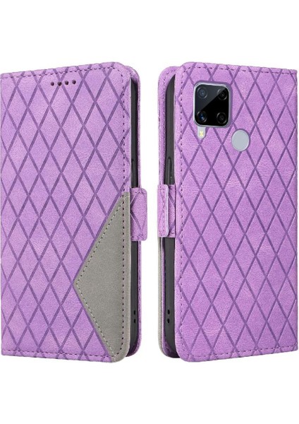 Kart Yuvası ve El Kayışı Iki Renk Ekleme ile Realme C15 Için Flip Case (Yurt Dışından) fırsatları