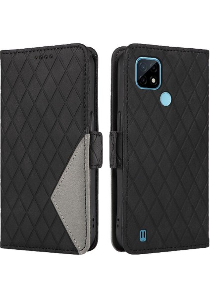 Realme C20 Şık Koruyucu Telefon Kılıfı Için Flip Case Iki Renk Ekleme (Yurt Dışından)