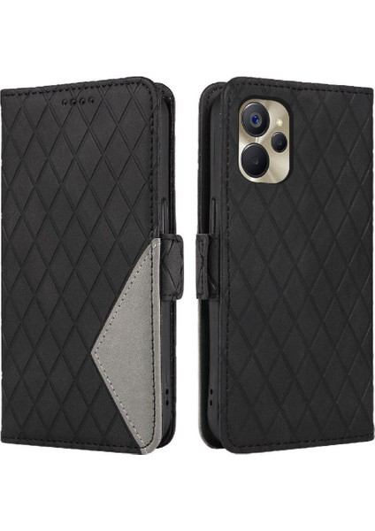 Realme V20 Iki Renk Ekleme Desenleri Için Flip Case Şık Koruyucu (Yurt Dışından)