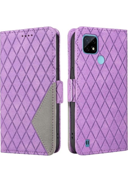 Realme C20 Şık Koruyucu Telefon Kılıfı Için Flip Case Iki Renk Ekleme (Yurt Dışından)