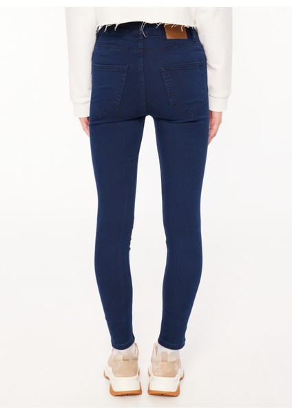 Koyu Indigo Kadın Denim Pantolon modelleri
