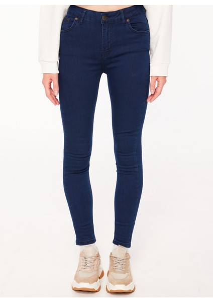 Koyu Indigo Kadın Denim Pantolon fırsatları