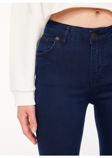 Koyu Indigo Kadın Denim Pantolon indirimleri