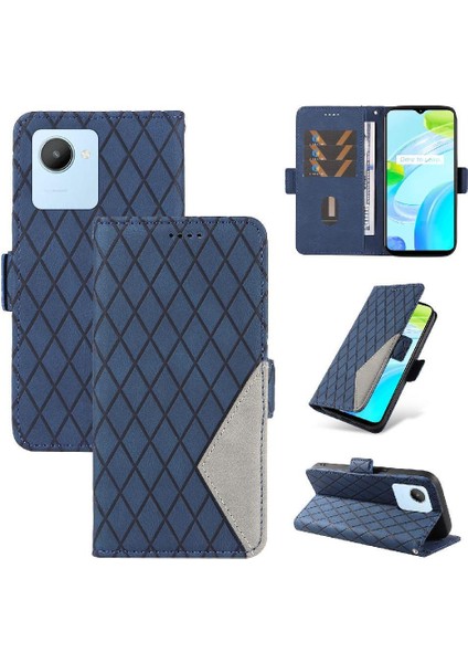 Realme C30 4g Iki Renk Ekleme Desenleri Için Flip Case Şık Koruyucu (Yurt Dışından)