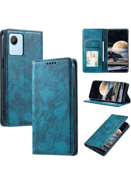 Realme C30 Kart Yuvaları Tutucu Koruyucu Pu Deri Manyetik Için Flip Case (Yurt Dışından) fırsatları