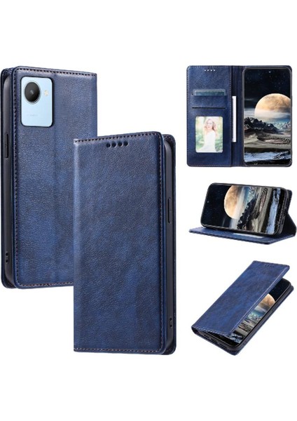 Realme C30 Kart Yuvaları Tutucu Koruyucu Pu Deri Manyetik Için Flip Case (Yurt Dışından) fırsatları