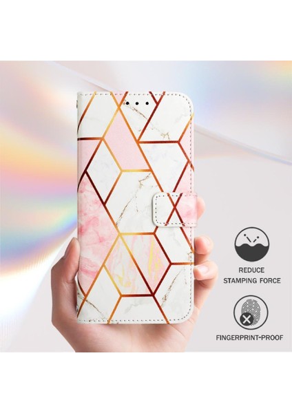 Realme Gt7 Pro 5g Cüzdan Için Kılıf Kickstand Mermer Desen Pu Deri (Yurt Dışından)