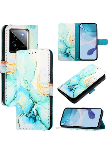 Realme Gt7 Pro 5g Cüzdan Için Kılıf Kickstand Mermer Desen Pu Deri (Yurt Dışından)