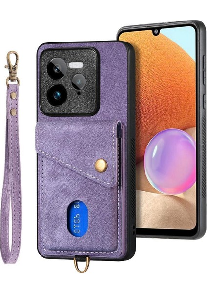 Realme Gt 7 Pro 5g Kart Yuvası Çok Fonksiyonlu Premium Deri Için Kılıf (Yurt Dışından)
