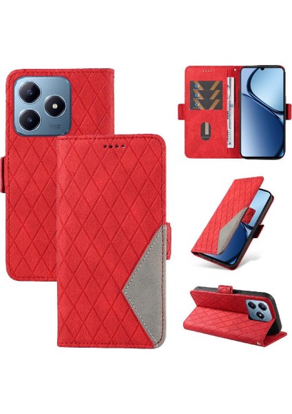 Kart Yuvası ile Realme C63 Şık Koruyucu Telefon Kılıfı Için Flip Case ve (Yurt Dışından)