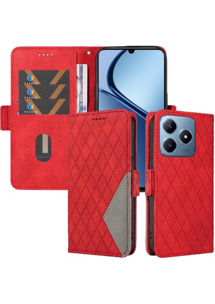 Kart Yuvası ile Realme C63 Şık Koruyucu Telefon Kılıfı Için Flip Case ve (Yurt Dışından)