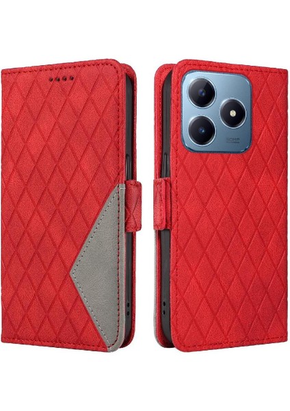Kart Yuvası ile Realme C63 Şık Koruyucu Telefon Kılıfı Için Flip Case ve (Yurt Dışından)