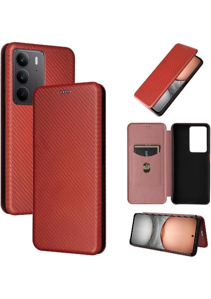 Realme C75 4g Tam Koruma Kartı Ekleme Manyetik Için Flip Case (Yurt Dışından) modelleri