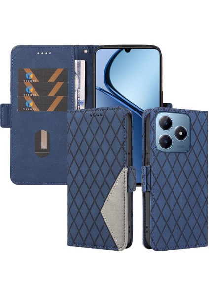 Kart Yuvası ile Realme C63 Şık Koruyucu Telefon Kılıfı Için Flip Case ve (Yurt Dışından)