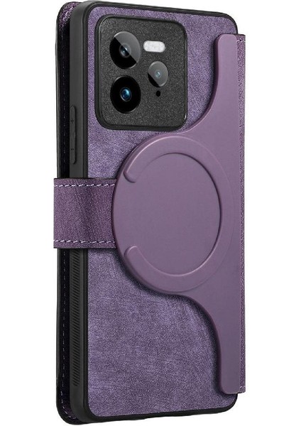 Realme Gt 7 Pro Retro Kart Standı Mıknatıs Koruyucu Malzeme Için Flip Case (Yurt Dışından) fiyatları