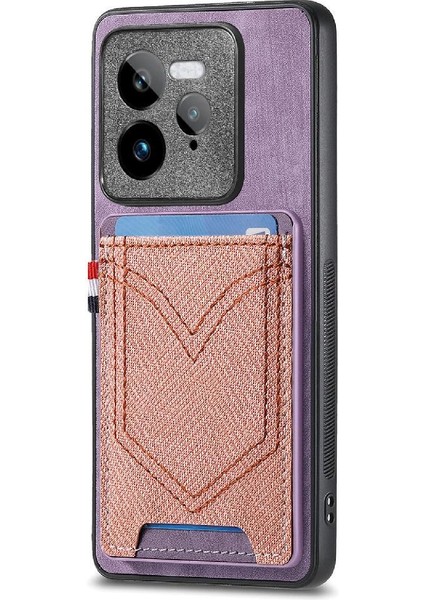 Realme Gt 7 Pro Crad Yuvası Manyetik Araç Montaj Kot Cep Tasarımı Için Kılıf (Yurt Dışından)