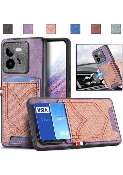 Realme Gt 7 Pro Crad Yuvası Manyetik Araç Montaj Kot Cep Tasarımı Için Kılıf (Yurt Dışından)