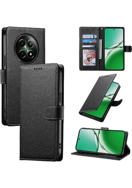 Realme C65 5g Manyetik Kapatma Darbeye Dayanıklı Kart Yuvaları Günlük Kullanım Için Kılıf (Yurt Dışından)