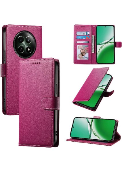 Realme C65 5g Manyetik Kapatma Darbeye Dayanıklı Kart Yuvaları Günlük Kullanım Için Kılıf (Yurt Dışından)