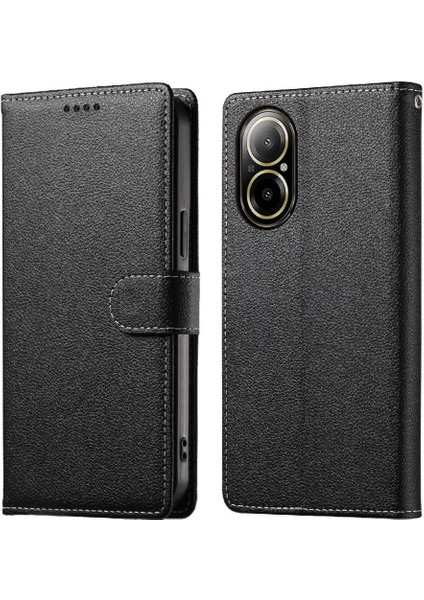 Realme C67 4g Günlük Kullanım Için Kılıf Kart Yuvaları Manyetik Kapatma Darbeye (Yurt Dışından)