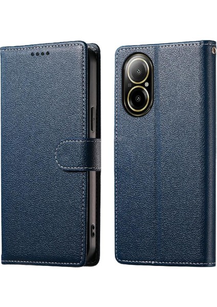 Realme C67 4g Günlük Kullanım Için Kılıf Kart Yuvaları Manyetik Kapatma Darbeye (Yurt Dışından)