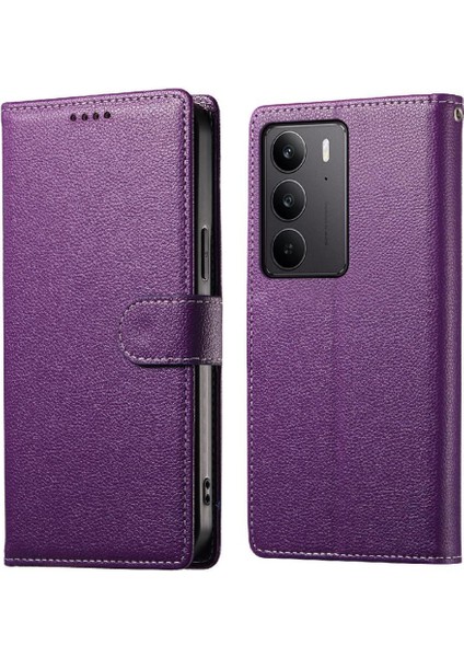 Realme C75 Darbeye Dayanıklı Günlük Kullanım Için Manyetik Kapatma Kartı Yuvaları (Yurt Dışından)