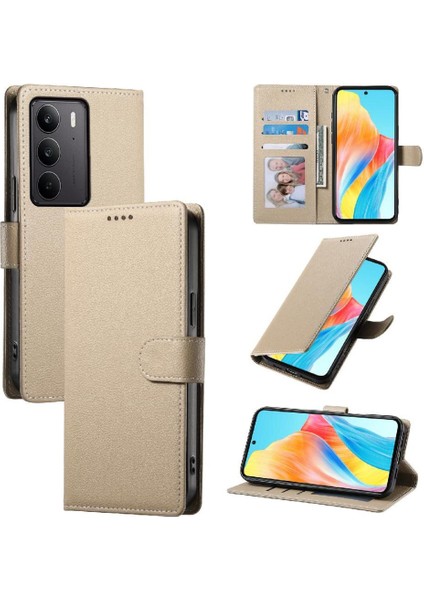 Realme C75 Darbeye Dayanıklı Günlük Kullanım Için Manyetik Kapatma Kartı Yuvaları (Yurt Dışından)
