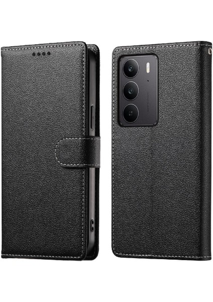 Realme C75 Darbeye Dayanıklı Günlük Kullanım Için Manyetik Kapatma Kartı Yuvaları (Yurt Dışından)