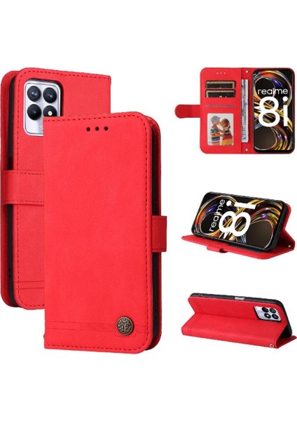 Realme 8i Kısa Kayış Uzun Kayış Darbeye Dayanıklı Cüzdan Kart Yuvası Için Flip Case (Yurt Dışından) indirimleri