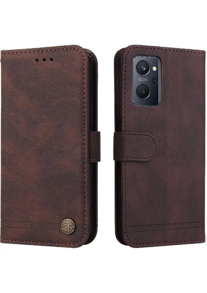 Realme 9i Darbeye Dayanıklı Kart Yuvası Sahipleri Için Flip Case Cüzdan Kısa Kayış (Yurt Dışından)