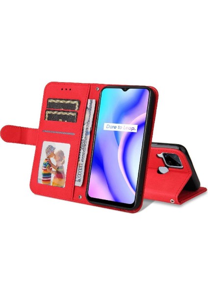 Realme C25/C25S Darbeye Dayanıklı Kart Yuvası Tutucular Için Flip Case Kısa Kayış (Yurt Dışından) indirimleri