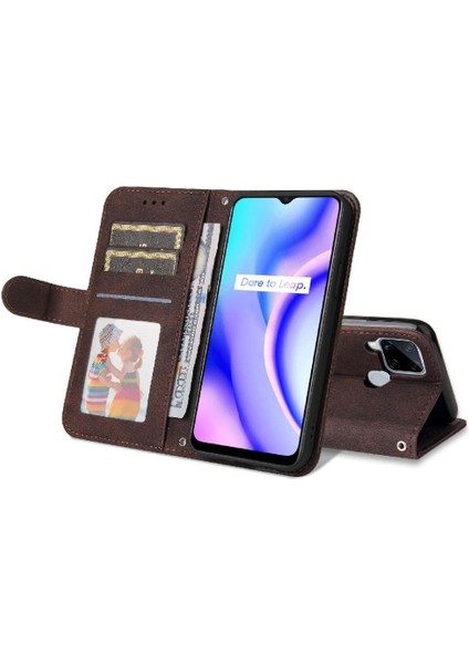 Realme C25/C25S Darbeye Dayanıklı Kart Yuvası Tutucular Için Flip Case Kısa Kayış (Yurt Dışından) fiyatları