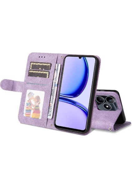 Realme C53 Kart Yuvası Sahipleri Için Flip Case Kısa Kayış Cüzdan Uzun Kayış (Yurt Dışından) indirimleri