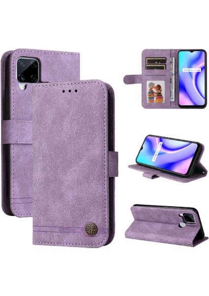 Realme C25/C25S Darbeye Dayanıklı Kart Yuvası Tutucular Için Flip Case Kısa Kayış (Yurt Dışından) indirimleri
