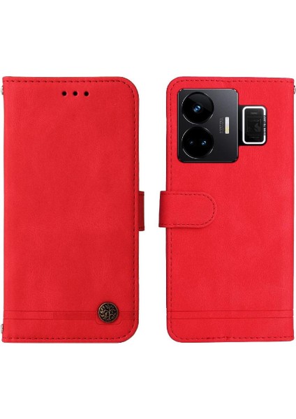 Realme Gt3 Darbeye Dayanıklı Uzun Kayış Kart Yuvası Sahipleri Için Flip Case Cüzdan (Yurt Dışından)