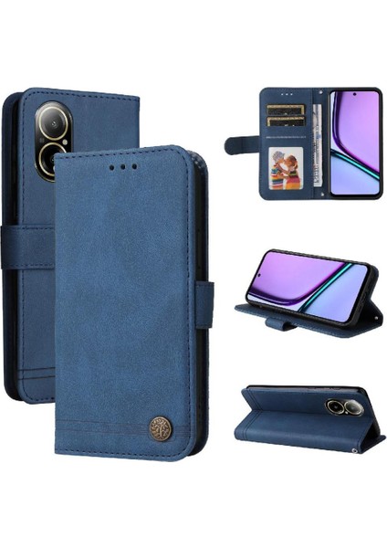 Realme C67 4g Kart Yuvası Sahipleri Için Flip Case Uzun Kayış Cüzdan Kısa (Yurt Dışından)
