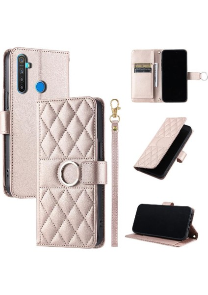Realme C3 Bilek Kayışı Pu Deri Kart Yuvaları Tutucu Manyetik Için Flip Case (Yurt Dışından) indirimleri
