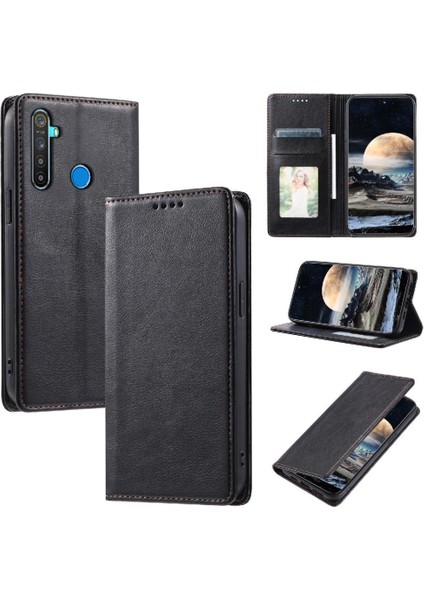 Realme 5 Pro Pu Deri Manyetik Kart Yuvaları Tutucu Ince Için Flip Case (Yurt Dışından) indirimleri