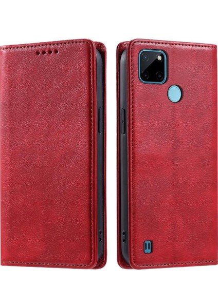Realme C21Y Pu Deri Ince Cüzdan Kart Yuvaları Tutucu Için Flip Case (Yurt Dışından) fırsatları