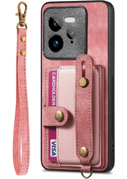 Realme Gt7 Için Kılıf Pro 5g Cüzdan Kayış Bileklik Darbeye (Yurt Dışından)